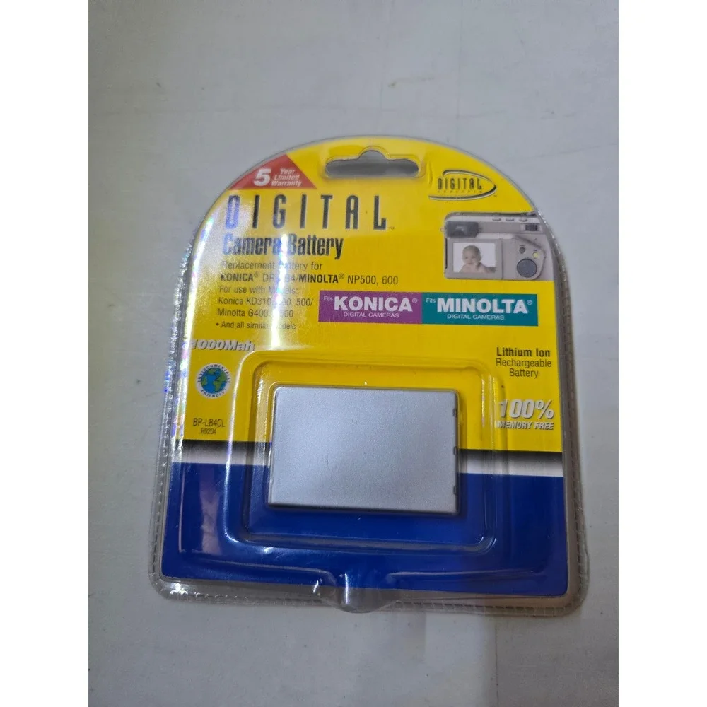 Digital Camera Battery Replacement for Konica Minolta 1000mAh Lithium Ion